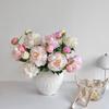 Lifelike Peony Flower Bundle Silk Cloth Silk Fake Flower  Home Wedding Decoration