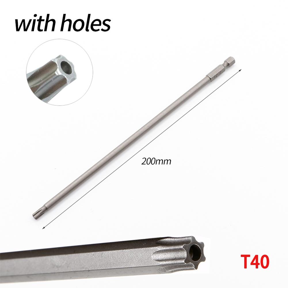 Torx Screwdriver Bits Torx 1Pcs 7.78In Grey Hex Shank