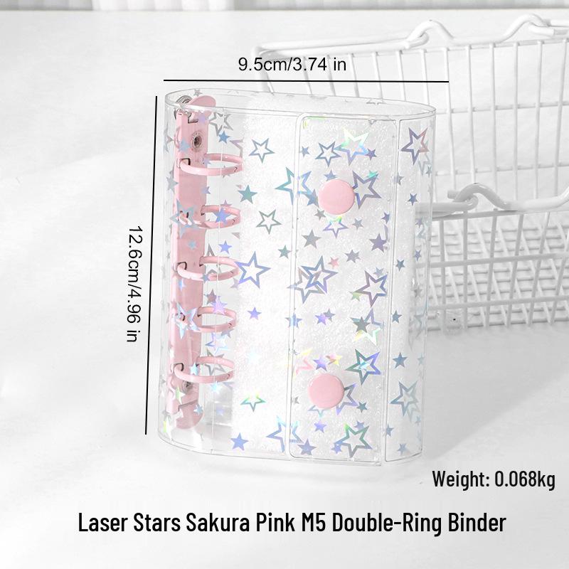 M5 Transparent PVC Binder Cover for A6/A7 Photocards & Stickers