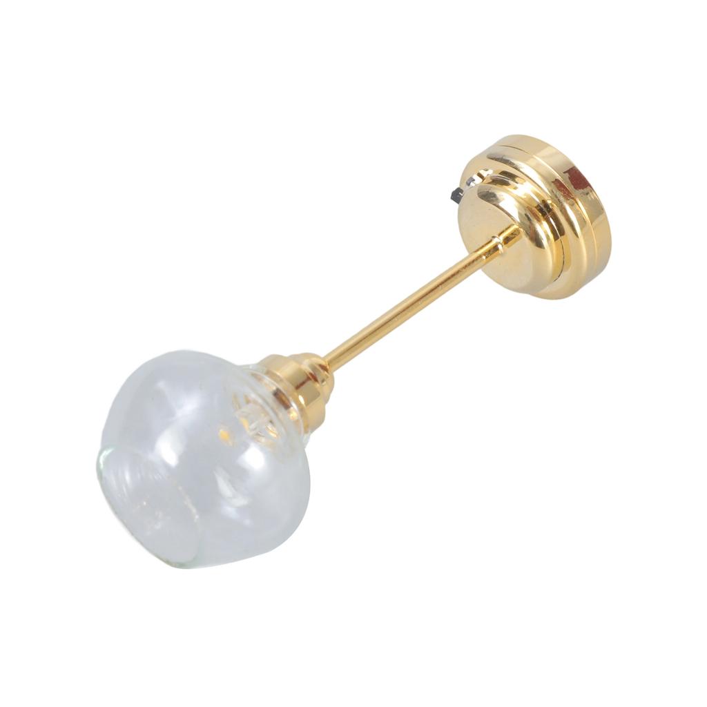 Puppenhaus Deckenleuchte im Maßstab 1:12 mit großem Glasschirm für Miniatur-Wohndekoration und realistischen Lichteffekt