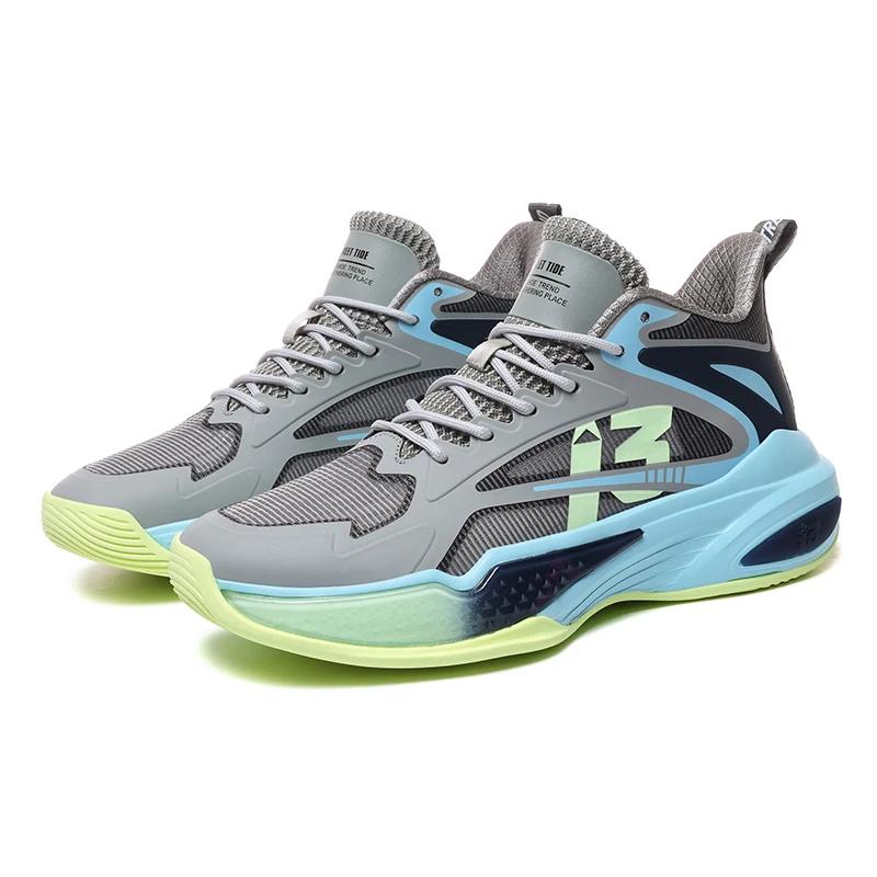 

Original Brand Men Woman Basketball Training Shoe Top Quality Mid Top Basketball Shoe Designer Basketball Trainer Sport Shoe 44 серый