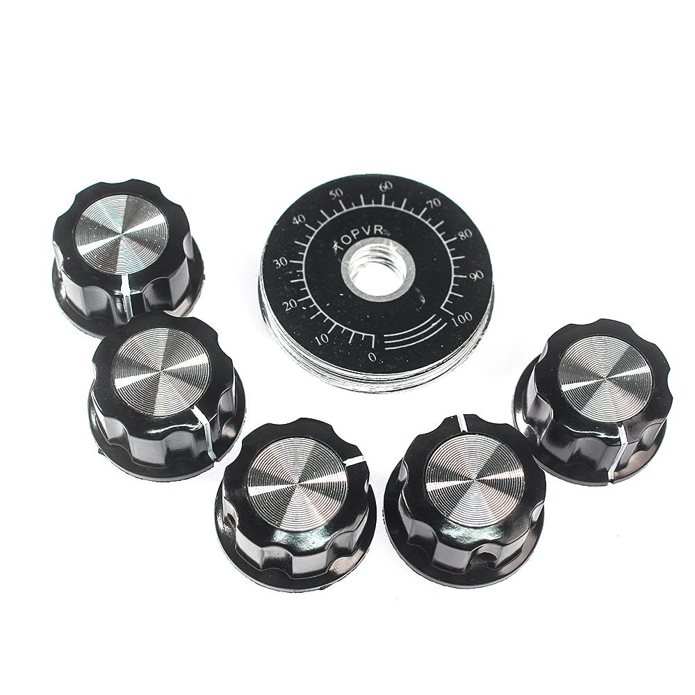 10 Set Kit Manopola Potenziometro MF-A03 Manopola Quadrante + Manopola MF-A03 Bachelite con Piastra Bilancia Foglio Bilancia Digitale