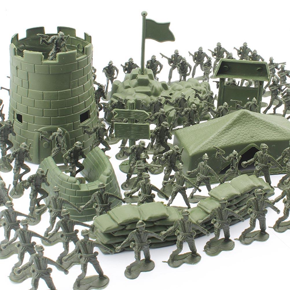 Mini Soldier Toys Set for Children Soldier Playset with Accessories Mini Soldier Model Toys Action