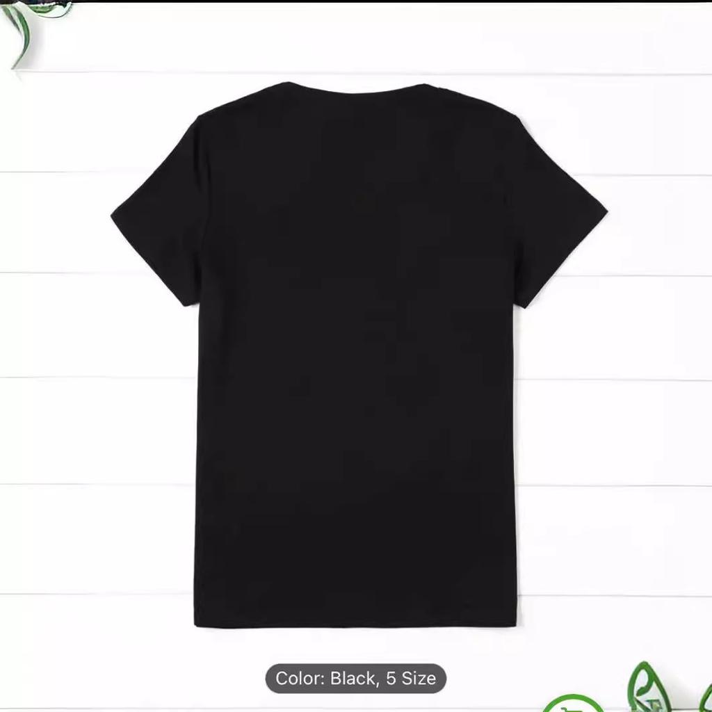 European and American spot printed crew neck T-shirt spring and summer casual short-sleeved crew neck top short-sleeved women's T-shirt