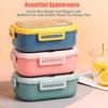 Edelstahl-Lunchbox, 2-Fächer-Bento-Box für Erwachsene, Leicht zu reinigen, Auslaufsicheres Design, Lebensmittelaufbewahrungsbehälter mit Geschirr für die Familie,