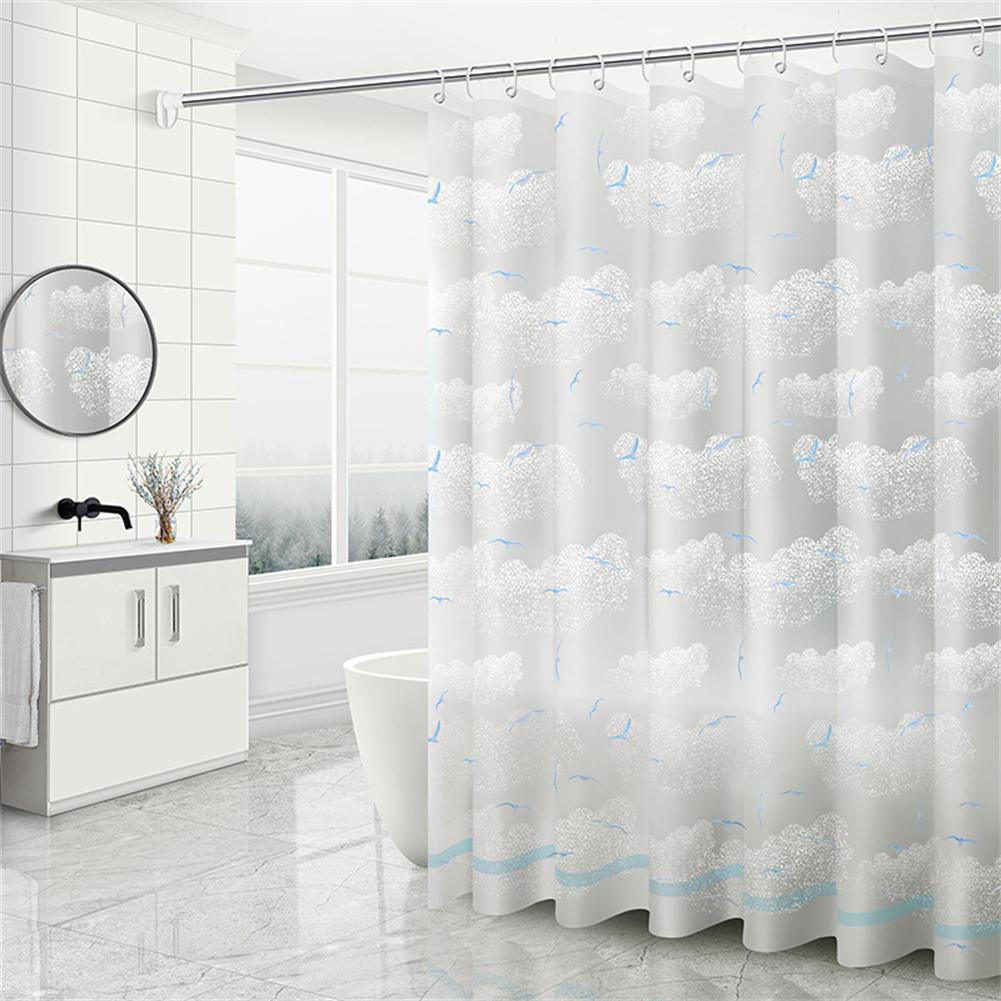 Waterproof Bath Curtains With Hooks Shower Curtain 180cm X 180cm For Families Apartments Dormitories Hotels