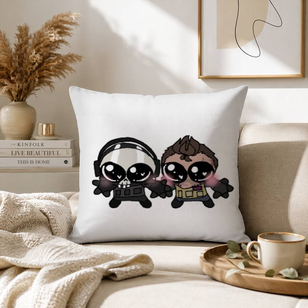 CCall of DDuty Ghost Chibis Pillow Case for Sofa Living Room Home office Decor Protective Cover
