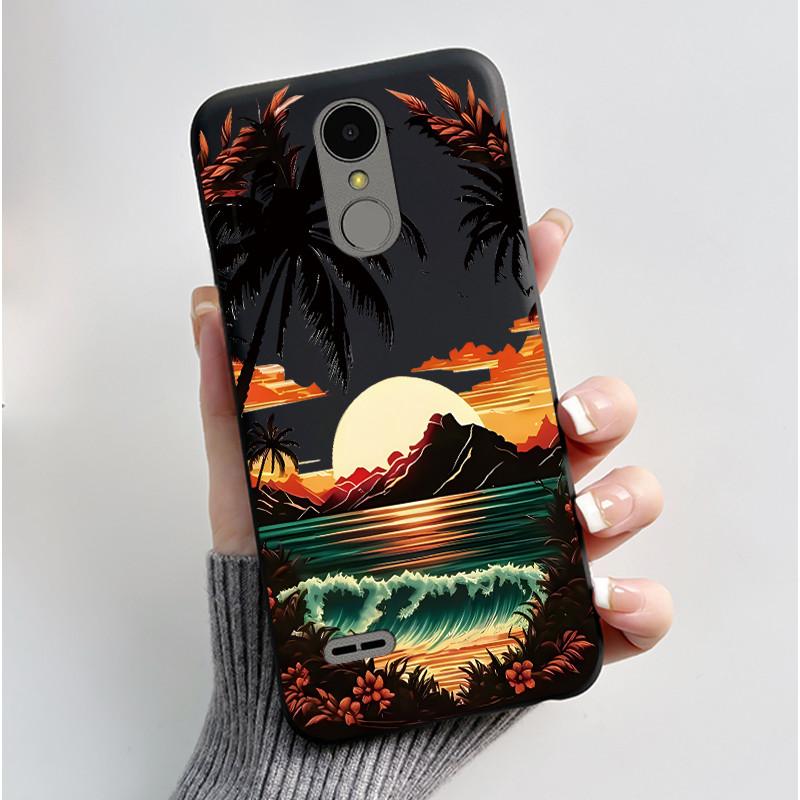 Casing For LG K4 2017 X230/LG K8 2017 X300 Slim Case Aesthetic Luxury Cute Cool Boys Girls Black Matte Soft Silicone Back Cover