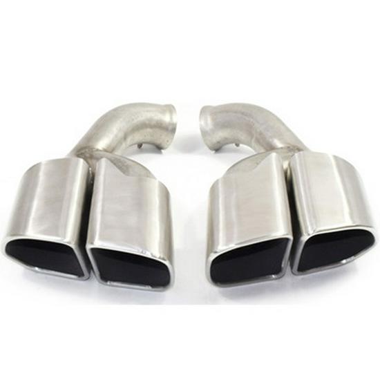 Porsche Cayenne GTS Black Quad Tailpipe Trim (11-24 Years)