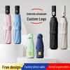 Customized Logo Umbrella, Automatic Sunshade & Rain Protection, Dual-Use.