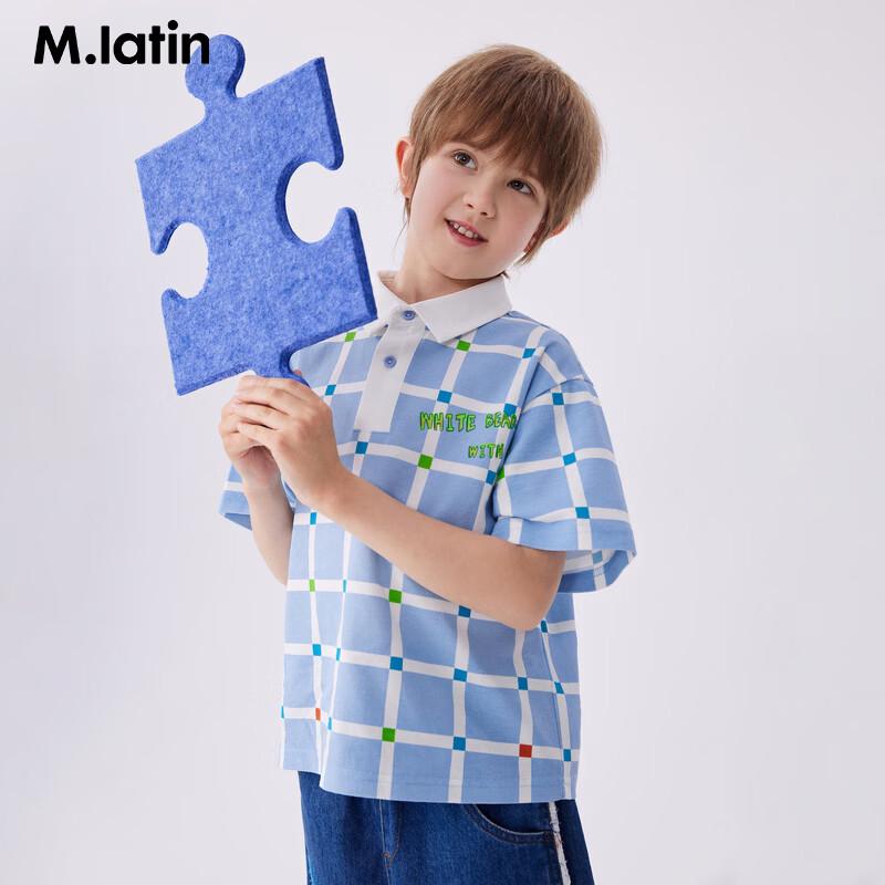 

M.Latin Boys Dopamine Plaid Art Print Polo Shirt 110