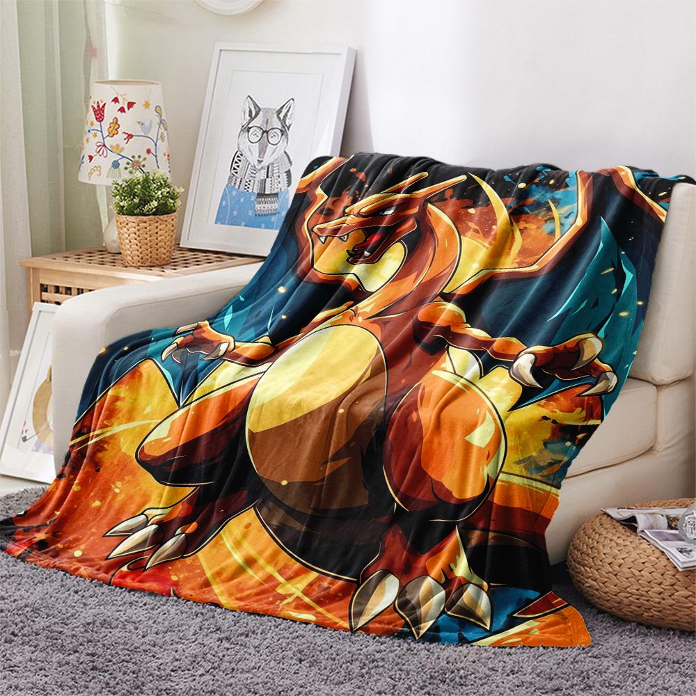 Charizard  Print Flannel Blanket, High quality Comfortable for All Seasons, Home Decor, Warmth and Comfort