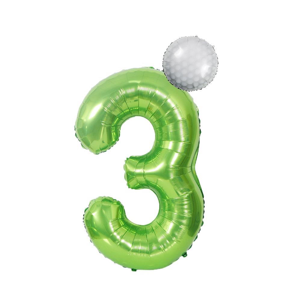 2pcs Golf Birthday Party Decoration Balloons 40inch Green Number Balloon for Golf Theme Birthday Party Decoration
