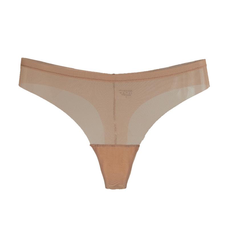 Women's Spring and Summer Sexy Cotton Bottom Crotch Breathable Yoga Sports Thong Underwear