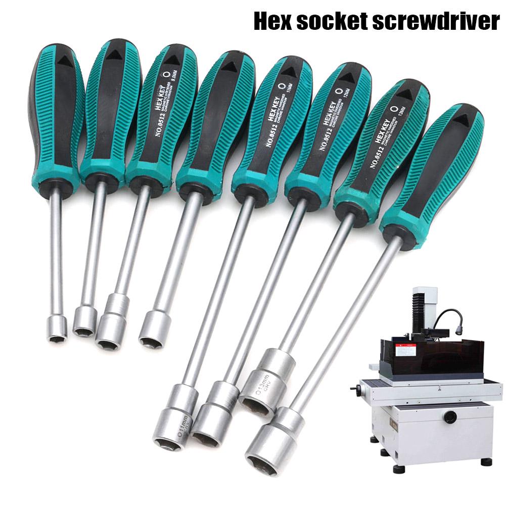 3mm-14mm Metal Socket Driver Wrench Screwdriver Hex Nut Key Nutdriver Hand Tools Home Furniture Repair Accessories