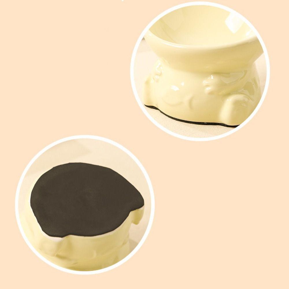 Cute Pet High Foot Bowl Creative Cats Drinking Feeder Pet Supplies Cat Bowl  Neck Protection
