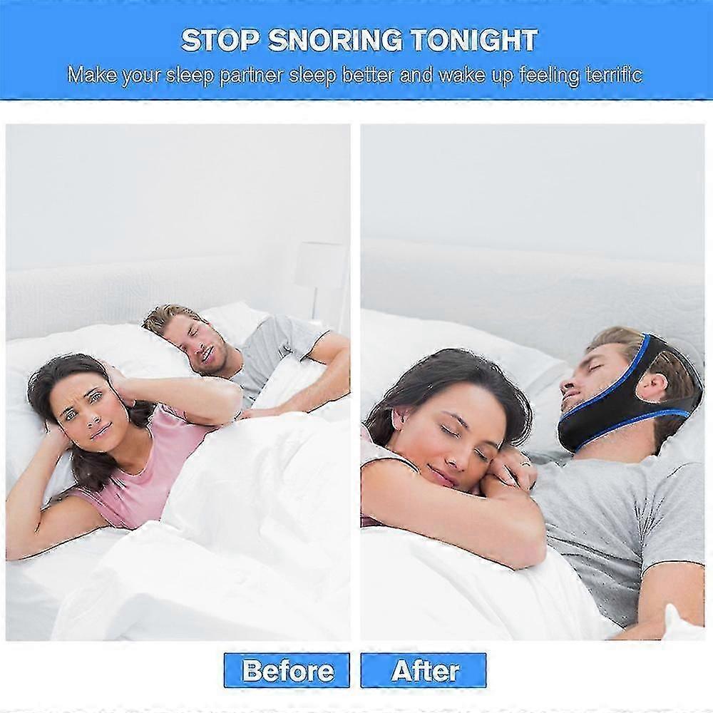 Anti Snoring Stop Snoring Chin Strap For Men Women, Adjustable Breathable Sleep Aid Snoring Reduction Belt