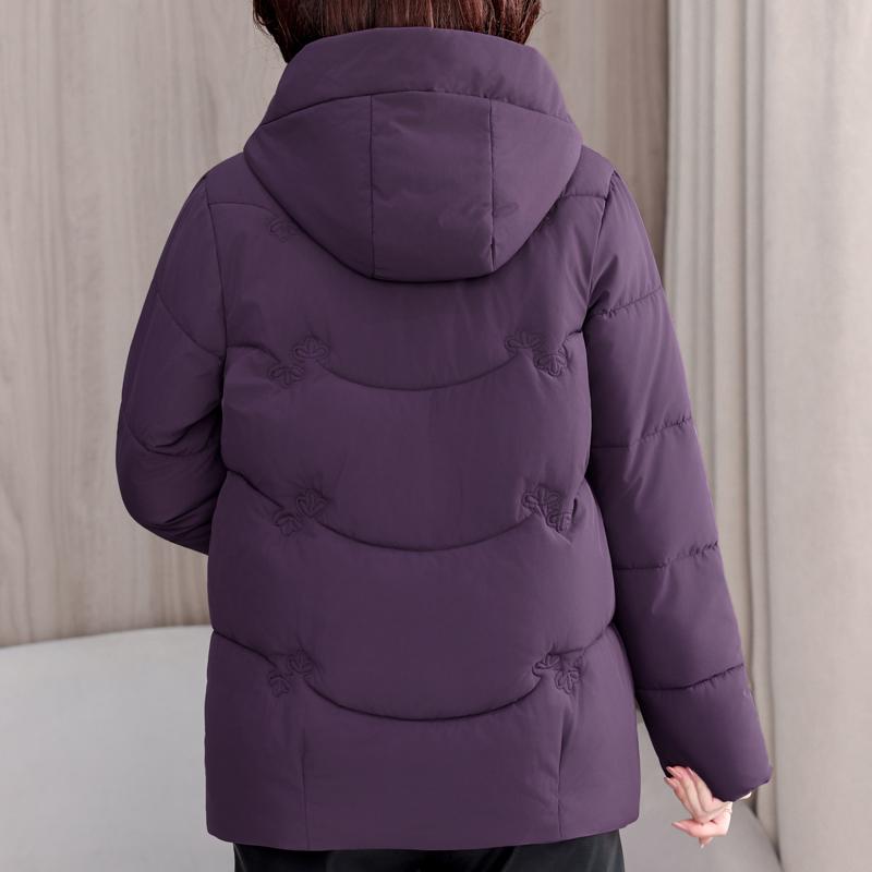 Mărimi Mari XL-5XL Jachete de Iarnă pentru Femei de Vârstă Mijlocie cu Glugă Elegante Largi Groase Călduroase Parka Scurtă Paltoane Femeiești