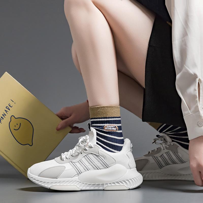 2025 Spring New Sport Shoes  for Women Men Shoes Fashion Lace Up Retro Casual Sneakers Retro Couple Platform Mesh Running Shoes