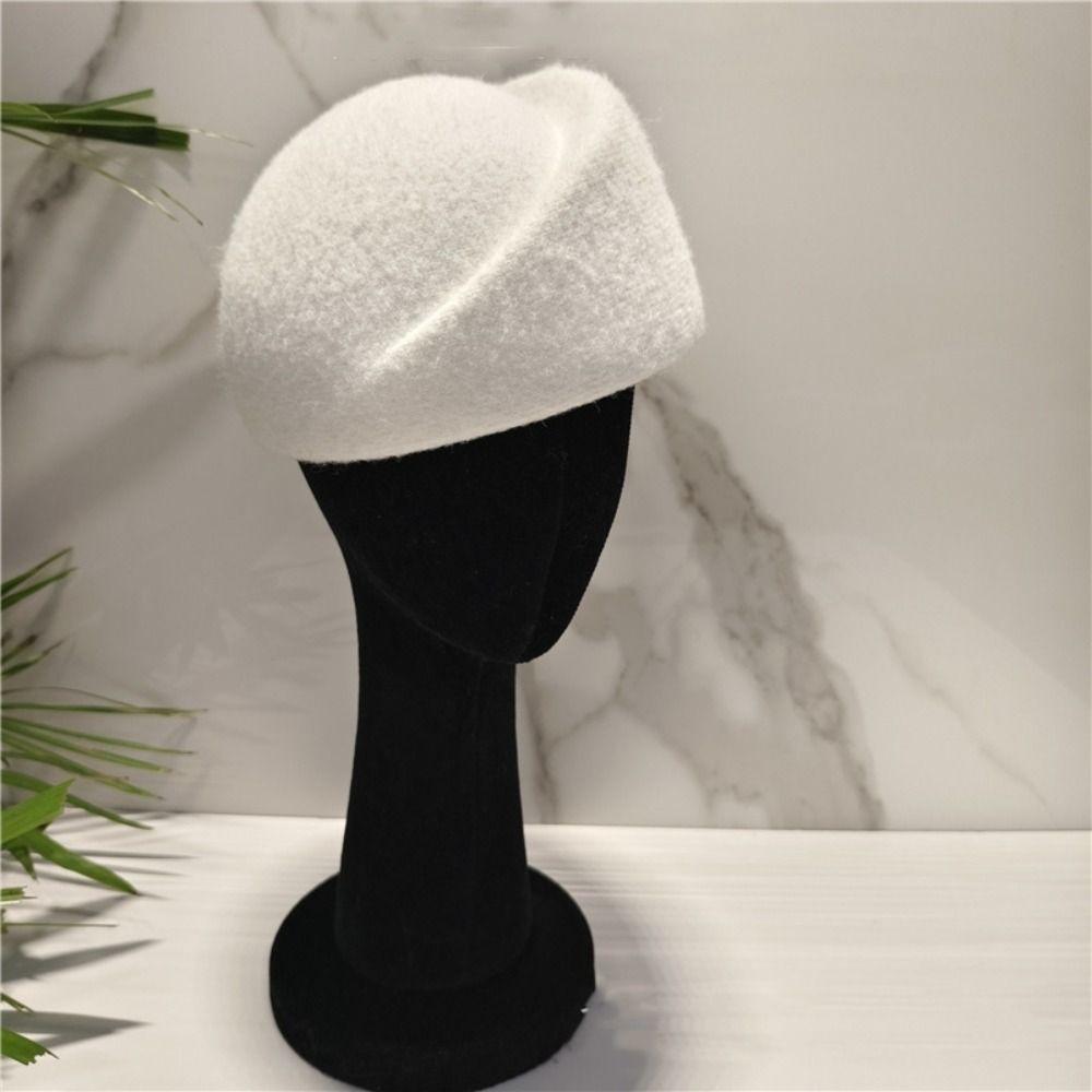 Elegante Pillbox-Hüte Fedoras Fedora-Hüte Uniform Stewardessenhüte Wollene Zylinder für Auftritte