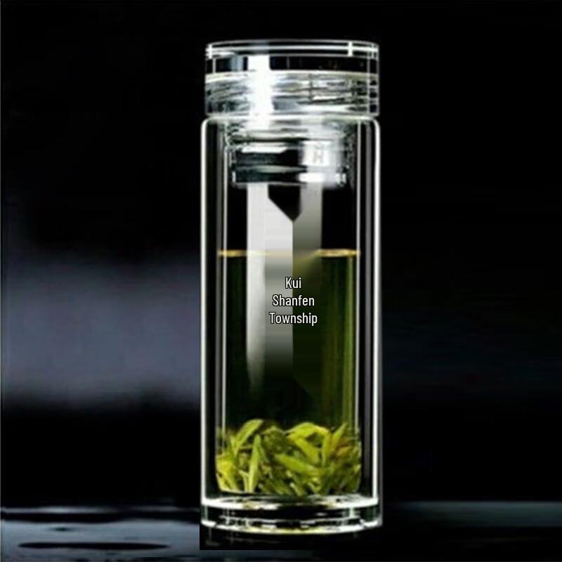 SX High Mountain & Flowing Water Double-Wall Glass Tea Cup