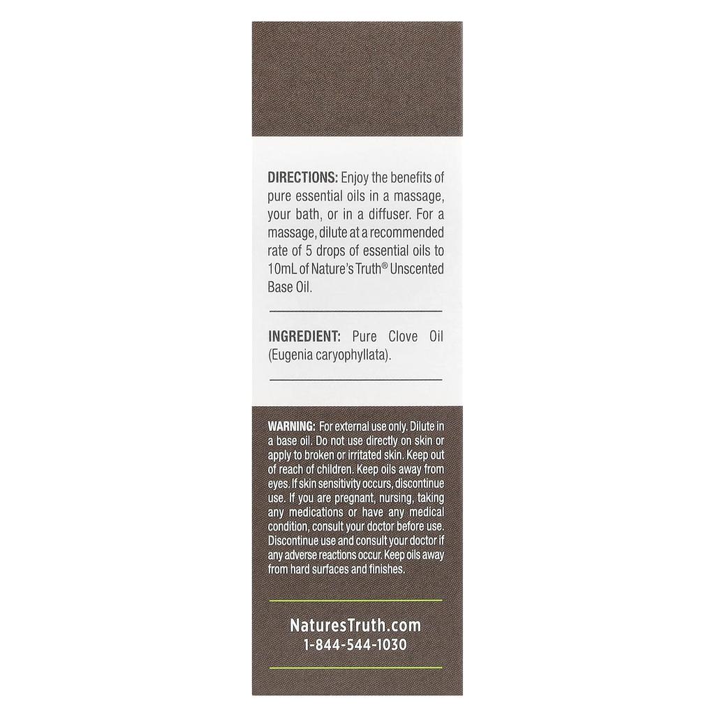 Nature'S Truth, Pure Essential Oil, Comforting Clove, 15 Ml (0.51 Fl Oz)