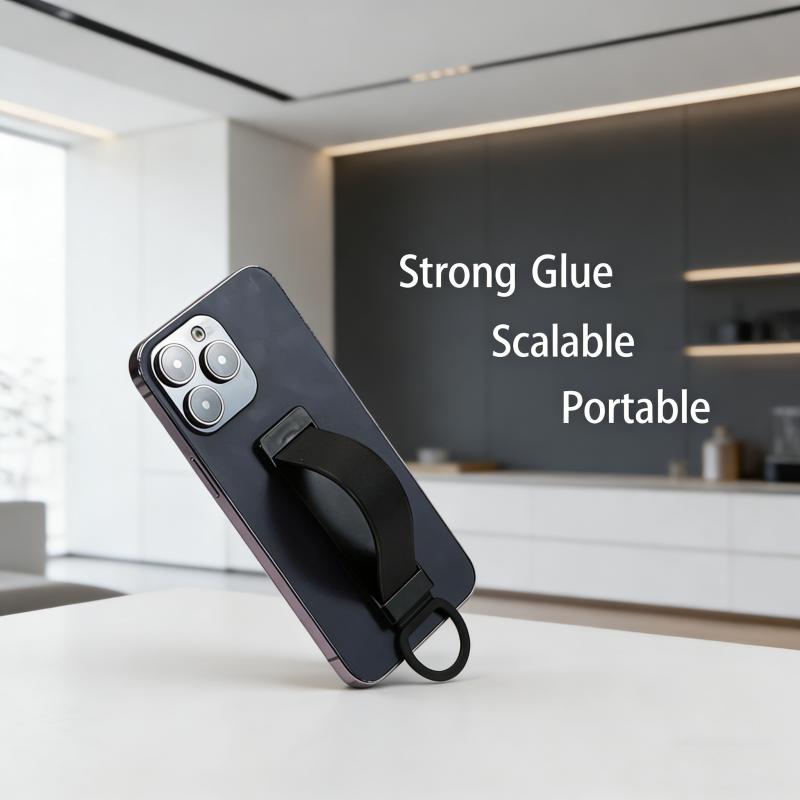 Phone Holder Finger Handle Strap Push Pull Grip Bracket Wrist Band Holder Kickstand Finger Ring Strap