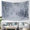 Fantasy Trees Snowy Forest Christmas Wonderland Tapestry Wall Hanging Art for Bedroom Living Room Party Decor
