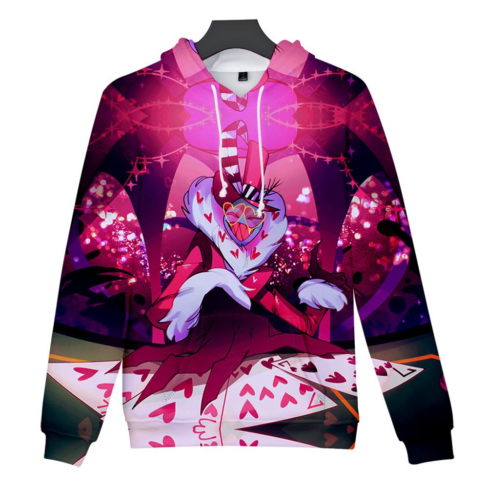 Men Women's Hooded Hazbin Hotel Printed Spring Autumn Pullover Sweatshirt Fashion Hoodie Casual Men Tracksuit Streetwear