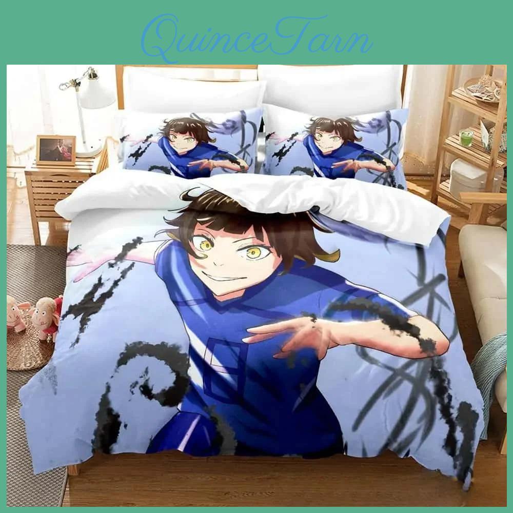 Print 3d Blue Fashion Anime Lock Bedding Set Boys Girls Twin Queen King Size Duvet Cover Pillowcase Bed Boys Adult Home Textiles
