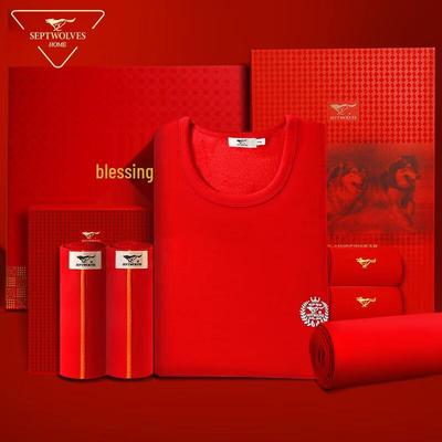 Seven Wolves Men's Red Thermal Underwear 6-Piece Set