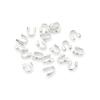 200pcs Metal U Shape Wire Protector Connector 4.5x4mm Guard Guardian Clasps Connectors for Jewelry Making Craft Components