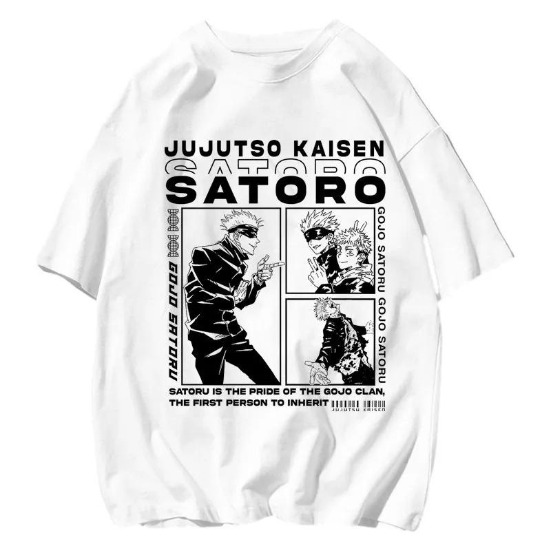 Jujutsu Kaisen Gojo Satoru Toru Yuuji Printed T-shirt Men's and Women's T-shirt Hip Hop Streetwear Oversized Tshirt Clothing Boy Girl Tee