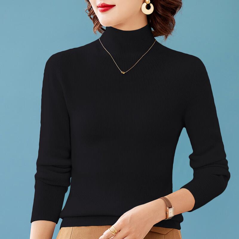 KAVON Women's 100% Merino Wool Turtleneck Sweater