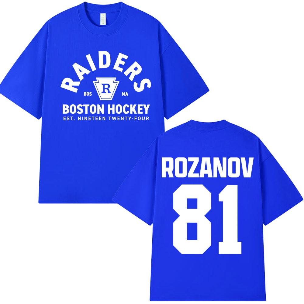 Heated Rivalry Warm Rival LIya Rozanov 81 Boston Raiders Tshirts 2026 Summer Men Women Luxury Fashion Cotton Tshirt Street Y2K