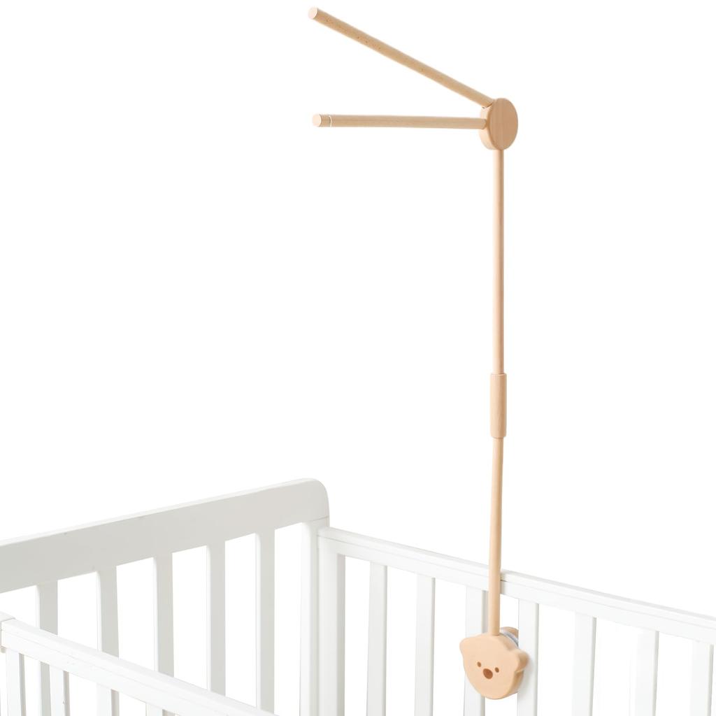 Make Wooden Crib Mobile with Mobile Natural Wood Arm for Cute Bear Helps Newborns Sleep and Soothe Bed Decoration Let's Arm, Holder, Cribs, Design,
