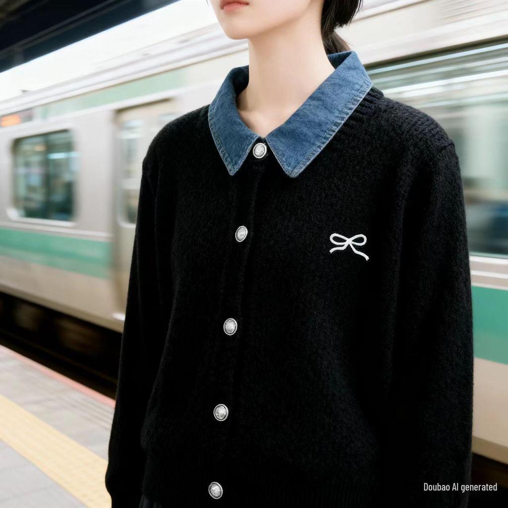 2025 Trendy Women's Knit Cardigan - Loose Lapel Collar, Slimming Daily Outerwear