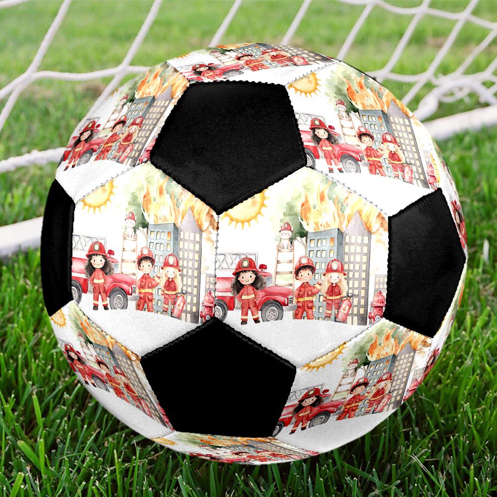 Firefighters Theme Size 5 Soccer Ball, Suitable for Both Indoor and Outdoor Matches, a Gift Suitable for Everyone.