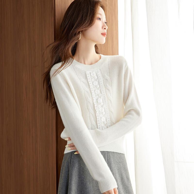 Srcr Women's Short 100% Cashmere Knit Sweater