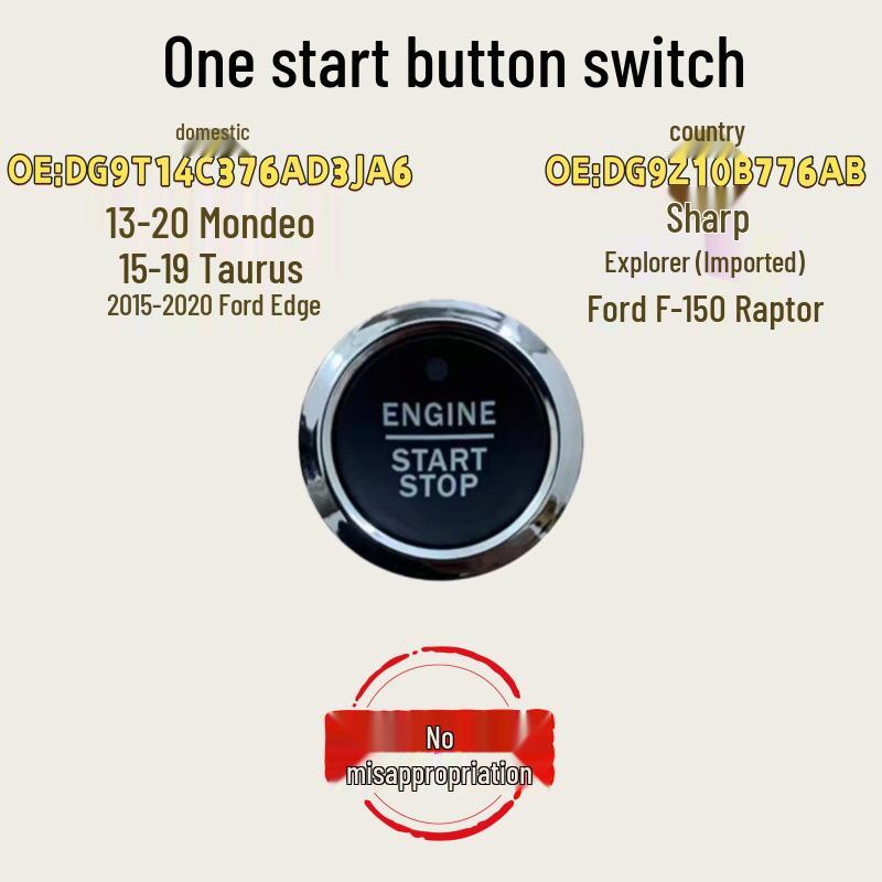 

Universal One-Key Start Switch for Ford Models DG9T14C376AD3JA6 & DG9Z10B776AB