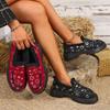 Fashion Size36-43 Christmas Shoes Slip On Thick Sole Loafers for Women Autumn Winter Lady Comfortable Lightweight Pumps Zapatos De Mujer