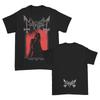 Black Metal Rock Dark Wind Red American Vintage Punk Street Men's T-Shirt Trend Heavy Loose Pure Cotton Couple Summer T-shirt