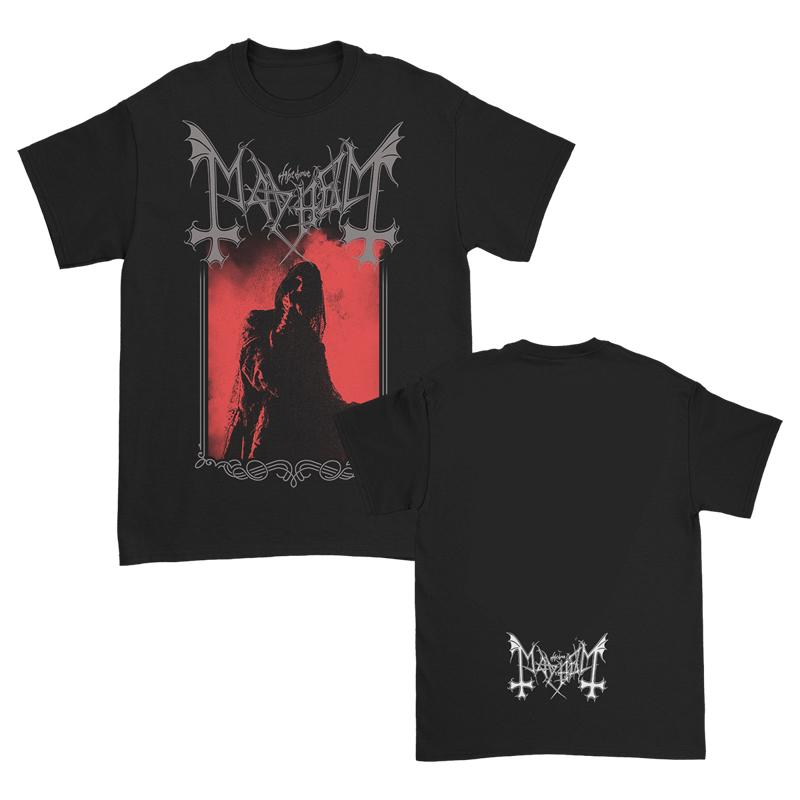 Black Metal Rock Dark Wind Red American Vintage Punk Street Men's T-Shirt Trend Heavy Loose Pure Cotton Couple Summer T-shirt