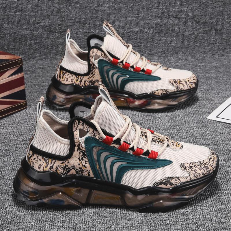 

Мужская спортивная обувь на платформе Trend Mesh Surface Soft, нескользящая, дышащая, легкая, повседневная, для бега, размер 36-44 44 бежевый