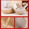 Handmade Wicker Picnic Basket With Handle Picnic Hamper Multi-Purpose Willow Woven Storage Box Outdoor Camping Fruit Basket