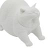 DYS 3D Printed Cute Yawning Chubby Cat Figurine, Black White, Wide Stable Anti-Tipping Base, Desktop Decor for Pet Shop Bedroom & Lover Birthday