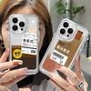 Iced American Coffee Applicable iPhone17pormax Mobile Phone Case 16Pro Niche Apple 13/15 Transparent 14