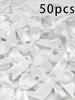 50pcs, Ribbon Bow Craft Bow Pink White Floral Gift Tie Wedding Decoration Bow Bow DIY Birth Party Baking Decoration