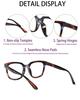Turezing 5 Pack New Reading Glasses For Men And Women Clear Lenses Spring Hinge Diopter +0.5+1.0+3.0+5.0+6.0
