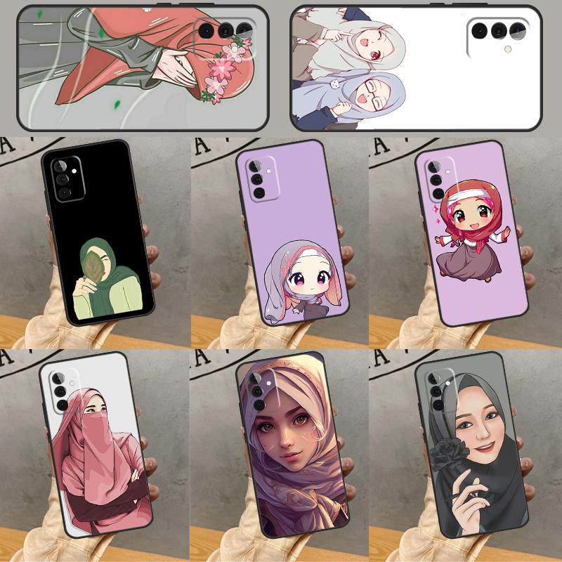 Muslim Arabic Hijab Girl Case For Samsung Galaxy A05 A06 A22 A53 A33 A26 A16 A56 A36 A32 A52 A54 A34 A14 A55 A15 A35